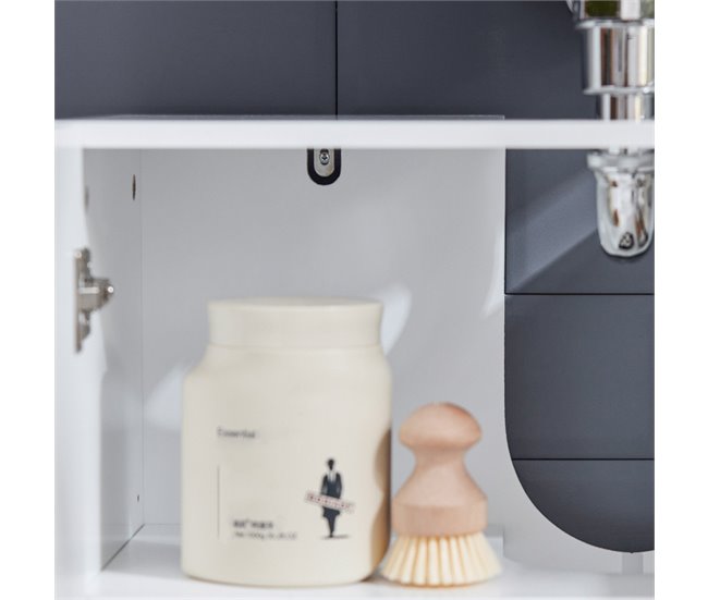 Mueble para Debajo del Lavabo con 2 Puertas Estante BZR92-W SoBuy Blanco