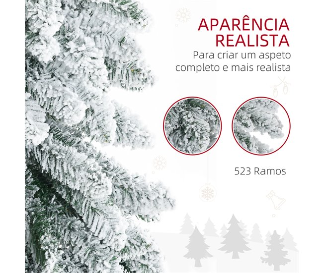 Árbol de Navidad Plástico, Acero HOMCOM, hogar - decoración Verde