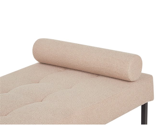 Beliani Chaise longue Bouclé CHINON Beige