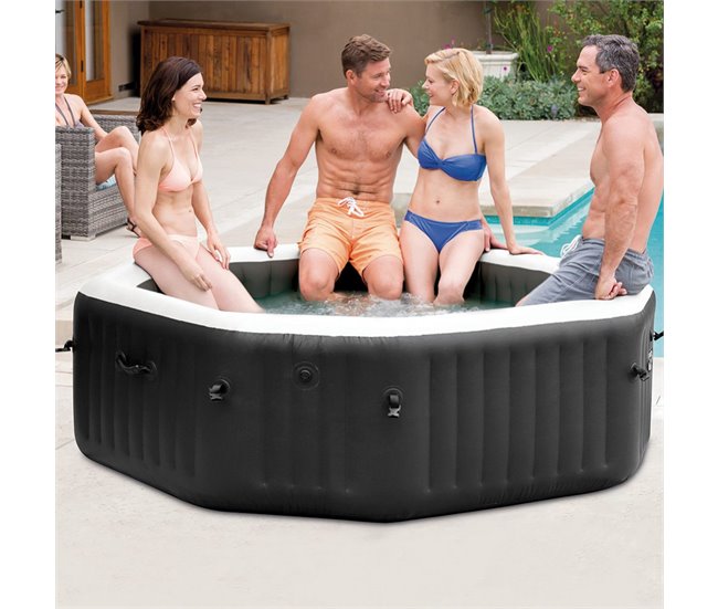 Spa hinchable octogonal con burbujas y jets 795 litros INTEX Multicolor