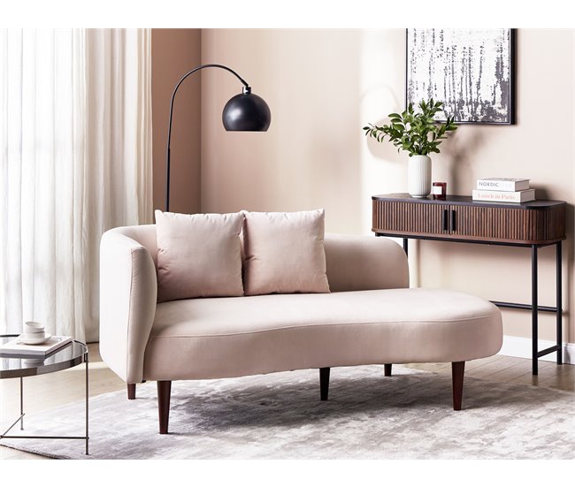 Beliani Chaise longue Terciopelo CHAUMONT Azul Marino