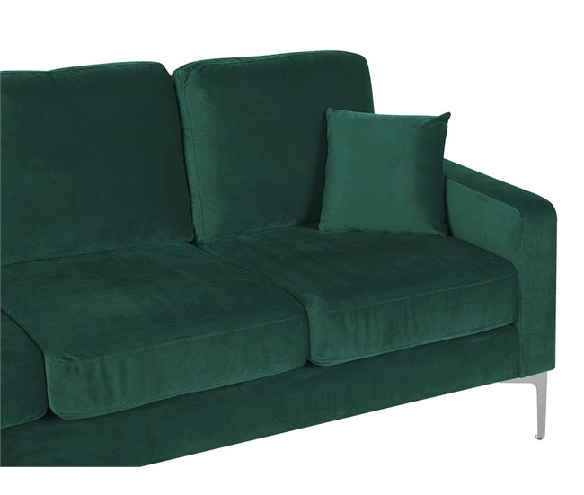 Beliani Sofá de 3 plazas Terciopelo GAVLE Verde
