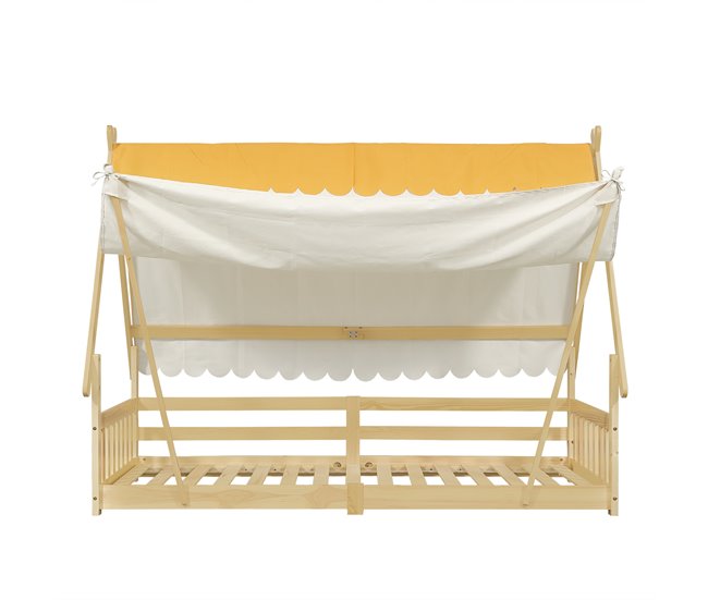 Cama cabaña de madera maciza Natural