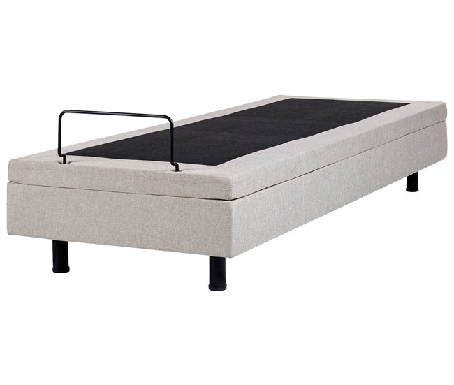 Beliani Cama ajustable sin cabecero Poliéster DUKE 90x200 Beige