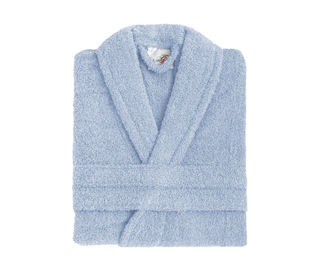 Acomoda Textil – Albornoz Unisex de Rizo Azul Claro