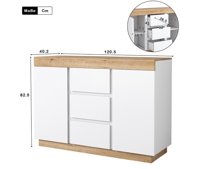 Cómodas Natural/ Blanco