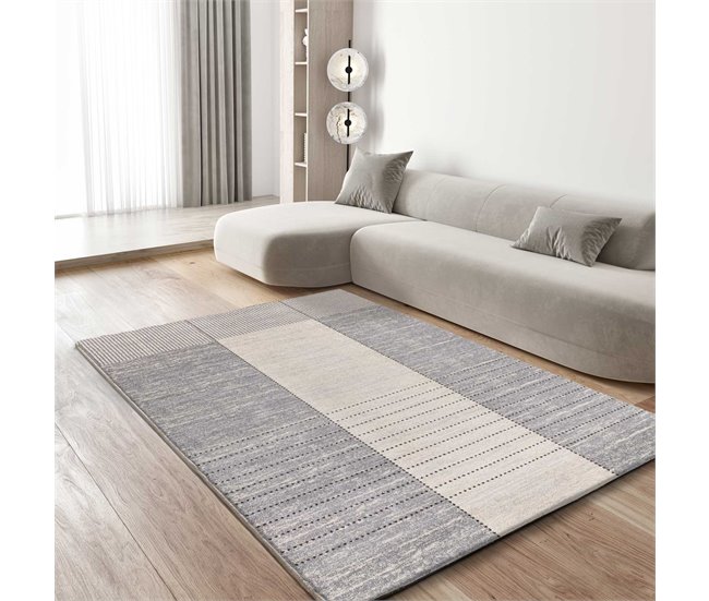 Alfombra de estilo moderno CRAFT - ATTICGO 133x190 Gris