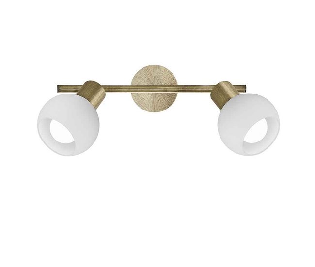 Aplique Pared Metal Serie Opal Dorado