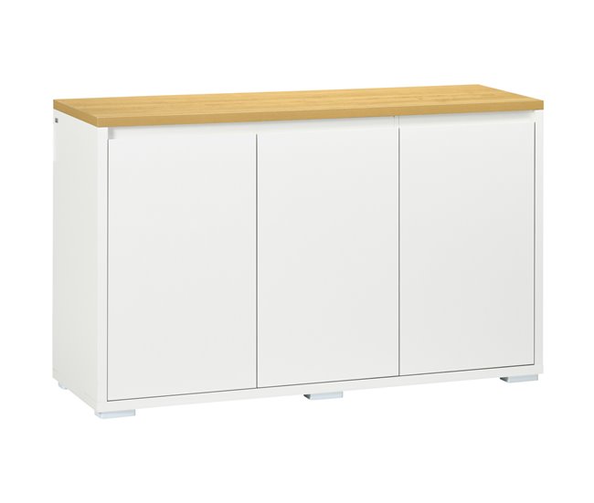 Aparador de Salón Melamina de Madera HOMCOM Blanco