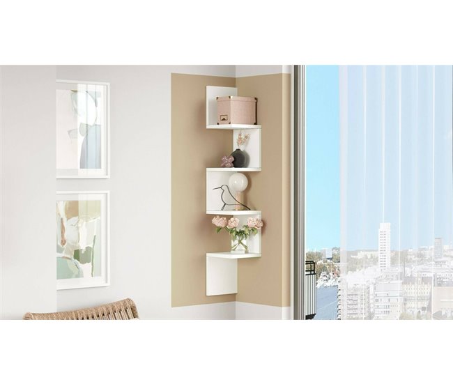 Estantes com efeito madeira 22 Blanco