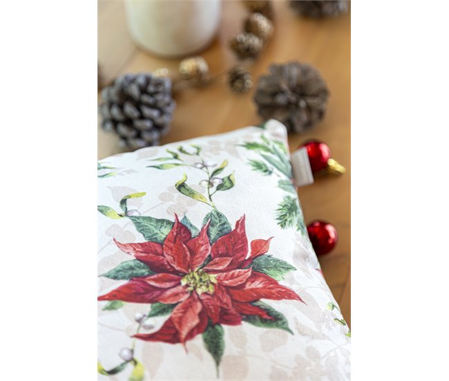 FUNDA DE COJIN DE TERCIOPELO DE NAVIDAD CHAMONIX Beige