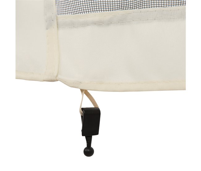 4 Paneles Laterales de Mosquitera para Carpa Poliéster, Nylon 352x0 Negro