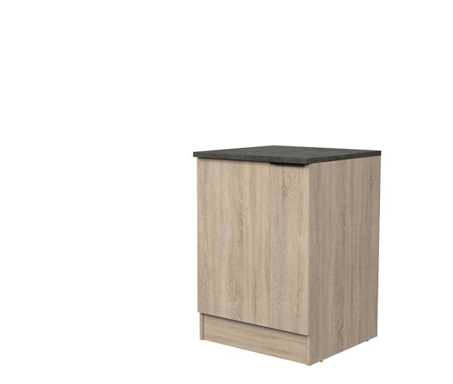 Módulo bajo FUMAY de 60cm con 1 puerta Roble