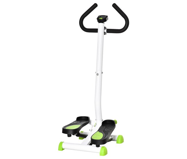 Máquina de Step Acero, ABS HOMCOM, deportes y ocio - fitness Blanco