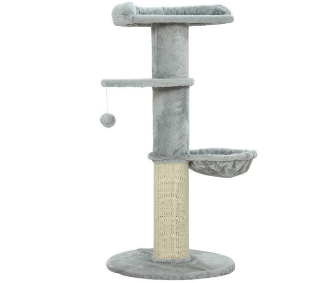 Árbol para Gatos Aglomerado de Madera, Felpa PawHut Gris