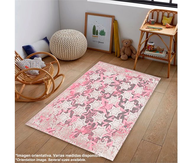 Alfombra De 120 X 180Cm 180x120 Rosa