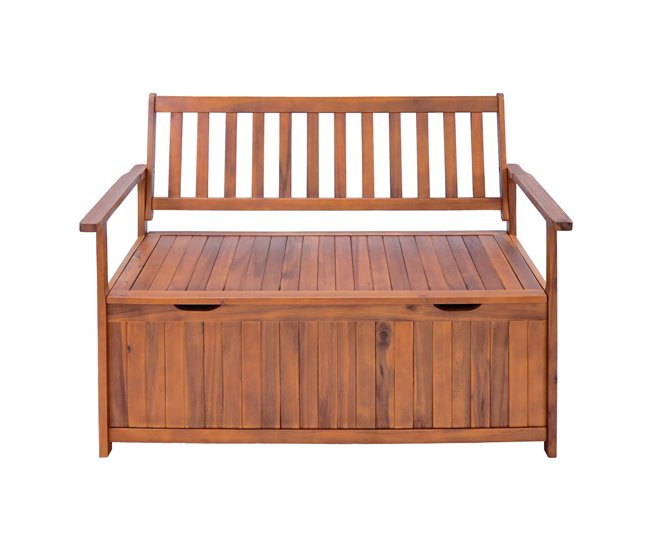 Banco Avenzzano con compartimento madera de acacia Natural