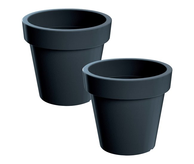 2x Maceta de plastico Lofly Antracita