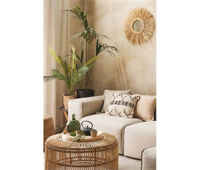 Beliani Mesa de centro LIMNI 84x84 Natural