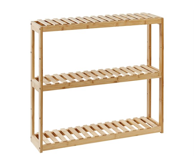 Beliani Estante de baño PADUCAH Madera Clara