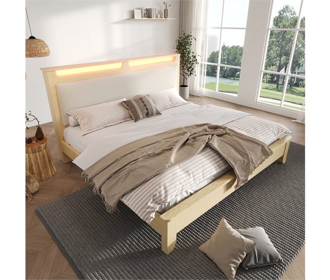 Camas de matrimonio 145x215 Beige