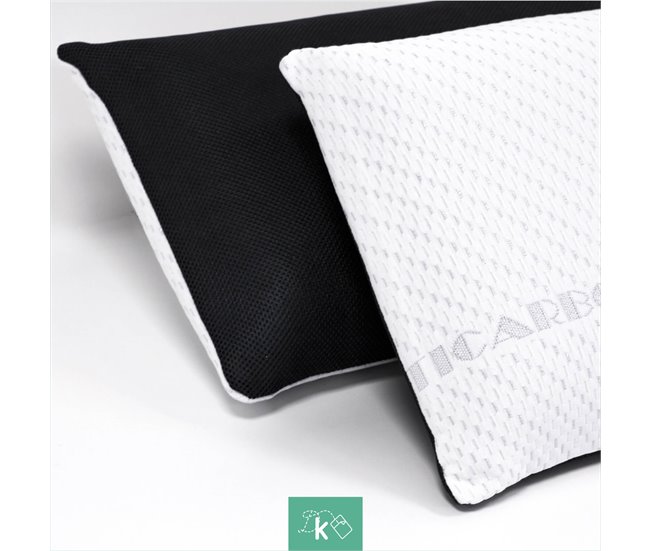 Almohada Viscoelástica Carbono Activo 34x135 Blanco