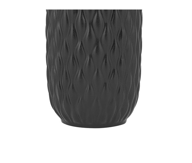 Beliani Jarrón decorativo EMAR Negro