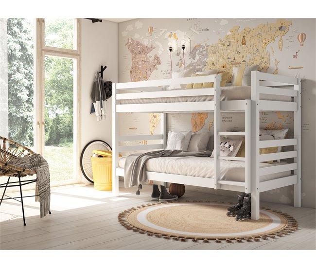 Litera MIX II 90x190 cm color blanco Blanco