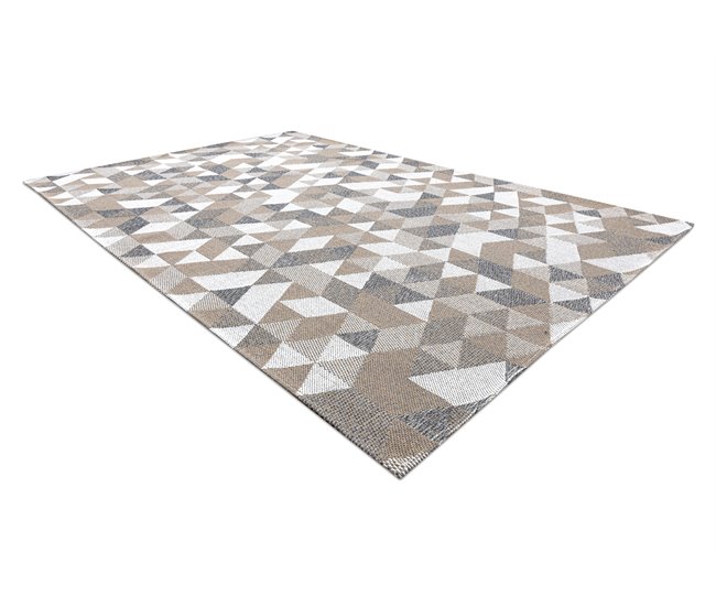 Alfombra CASA ECO sisal BOHO Triangulos 2816 172x270 Marron Claro