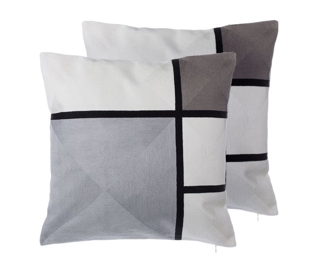 Beliani Cojín decorativo WEDELIA Gris