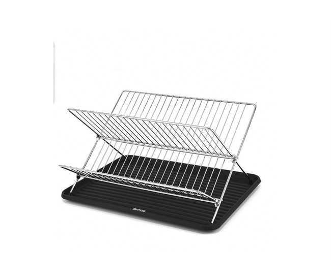 Escurreplatos PLEGLABLE plata/negro marca QUTTIN Plateado