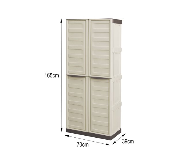 Armario exterior en PVC Beige