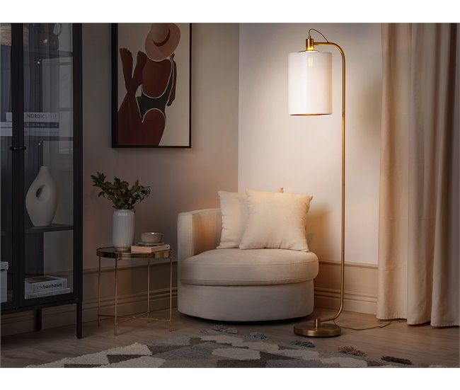 Beliani Lámpara de pie LIBERIA Cobre