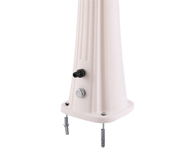 Starmatrix RIO Ducha solar curvada de polietileno 22 litros 2,26m Blanco