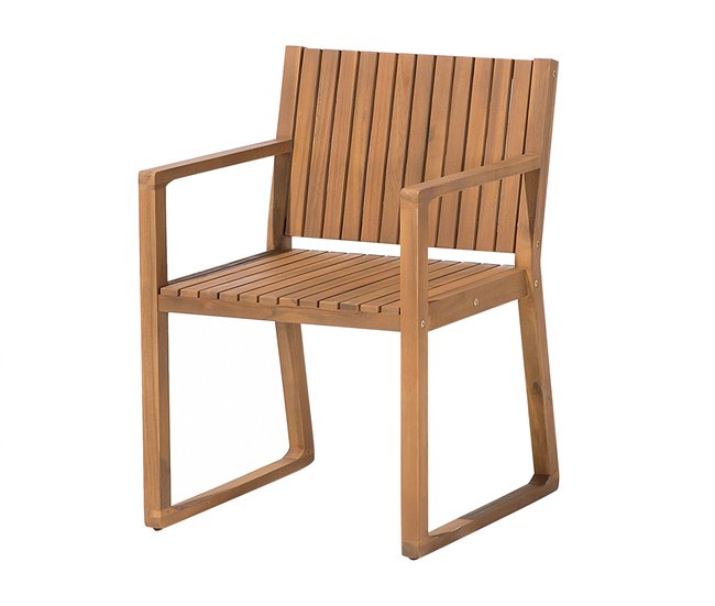 Beliani Conjunto de comedor SASSARI Madera Clara