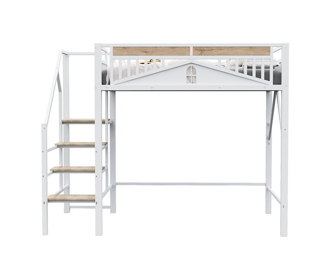 Cama alta para niños 145x255 Blanco