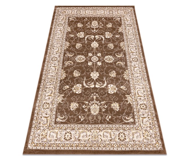 Alfombra MEFE moderna 2312 Ornamento Structural dos niveles 160x220 Beige