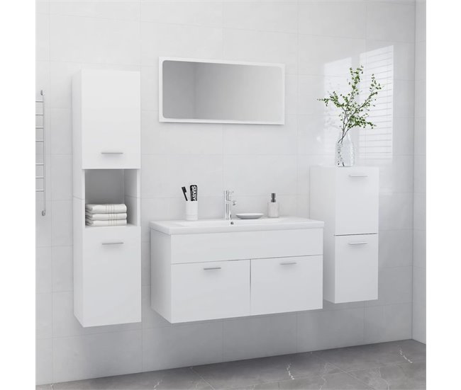 Conjunto De Muebles De Baño 90 Blanco
