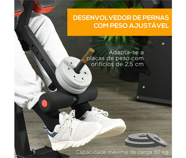 Banco de Musculación Acero, PU SPORTNOW, deportes y ocio - pesas Negro