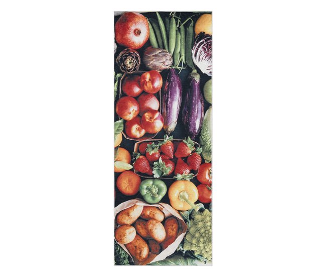 Alfombra lavable ANDRE 1711 Frutas y vegetales para la cocina Multicolor
