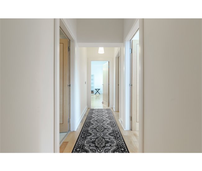 Alfombra de pasillo BCF MORAD Wiosna 120x860 Gris