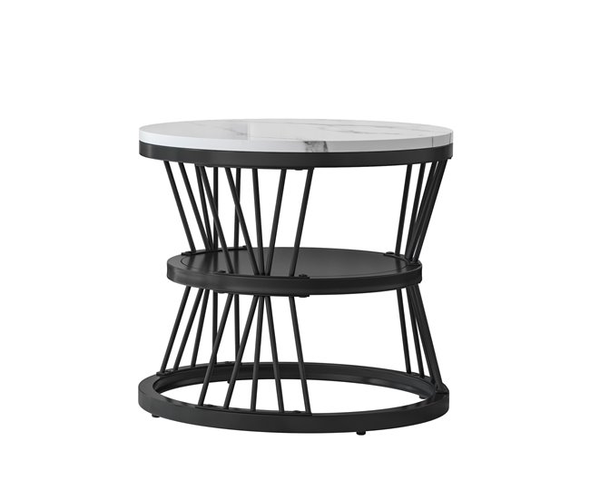 Mesa de centro, mesa auxiliar, mesa de esquina. 70x45 Blanco