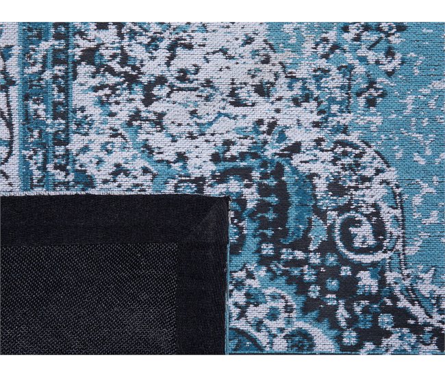 Beliani Alfombra de pelo corto ALMUS 140x200 Azul Claro
