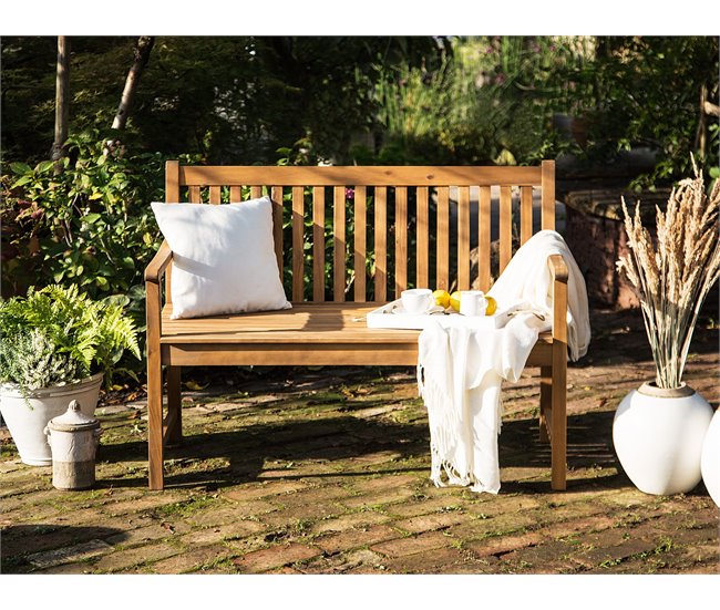 Beliani Banco Madera de acacia con certificado FSC® VIVARA Marron