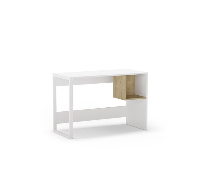 Mesa escritorio LYLY 1 hueco y pata metal Blanco