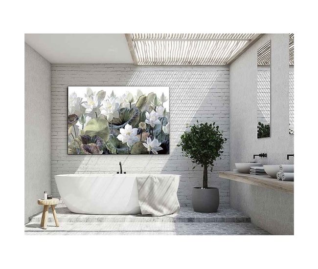 Fotografía Impresa Cristal Serie Nenufares Verde