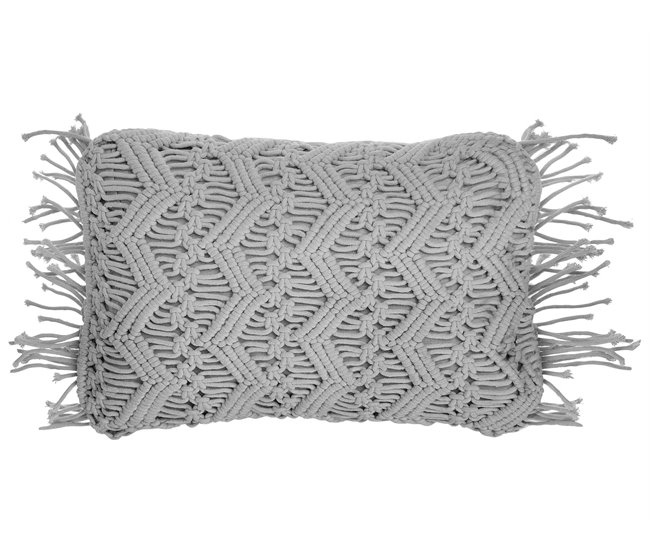 Beliani Cojín decorativo KIRIKKALE Gris Claro
