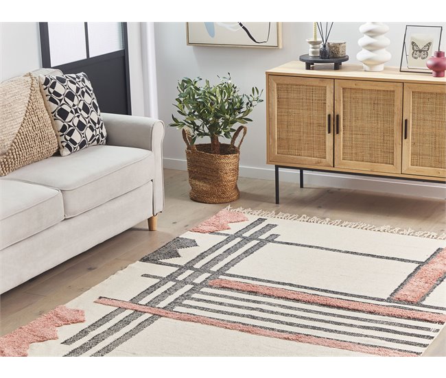 Beliani Alfombra de pelo corto MURADIYE 140x200 Beige