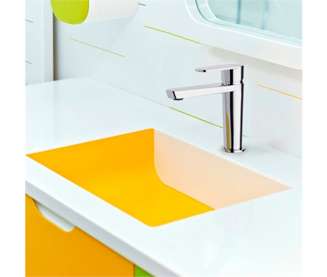 Grifo de Lavabo Monomando con Sistema S3 de Ahorro de Agua Cromo