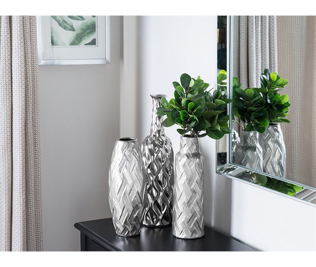 Beliani Jarrón decorativo BASSANIA Gris